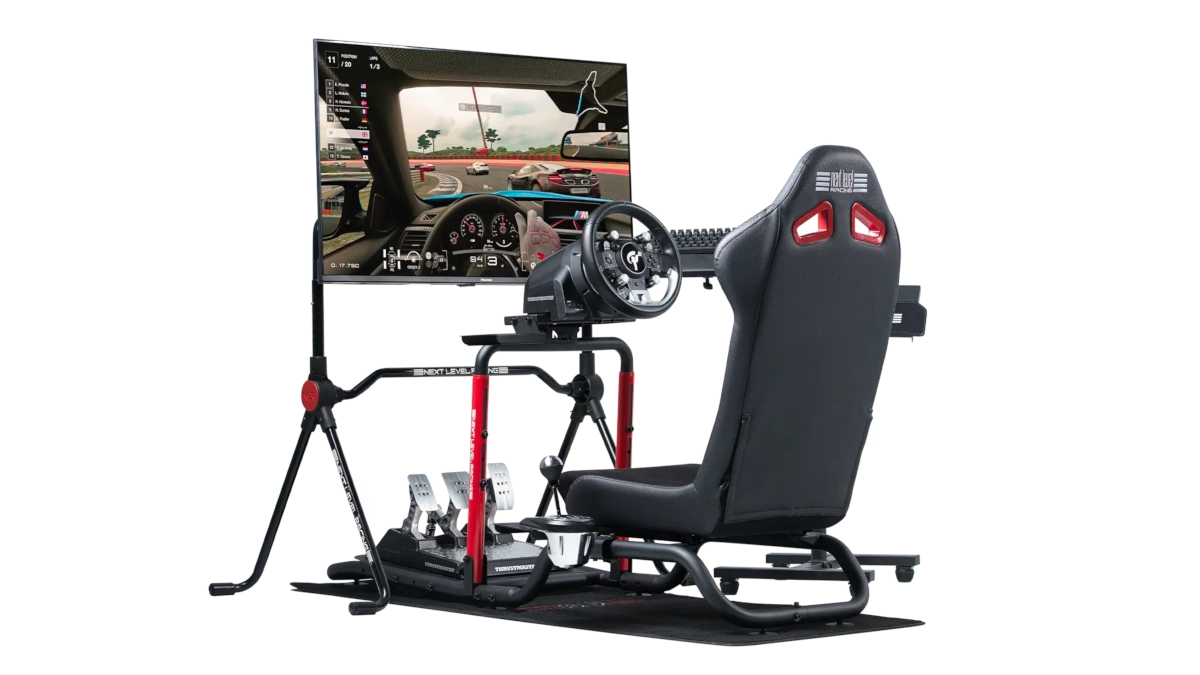 With the Victory Chair add-on, your wheel stand will become a full sim racing cockpit